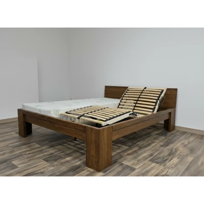 Polohovací postel pro seniory Smaragd - masiv, dub foto