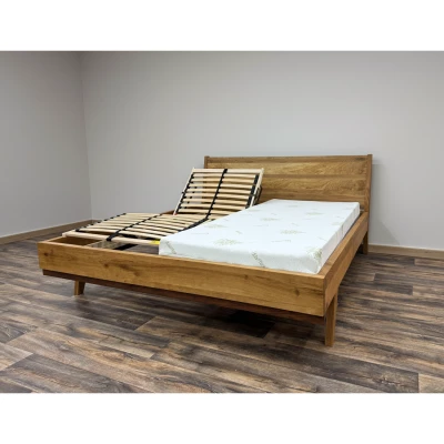 Zdravotní polohovací postel Rubín - masiv, dub foto