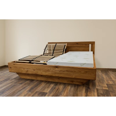 Polohovací postel Diamant - masiv, dub foto